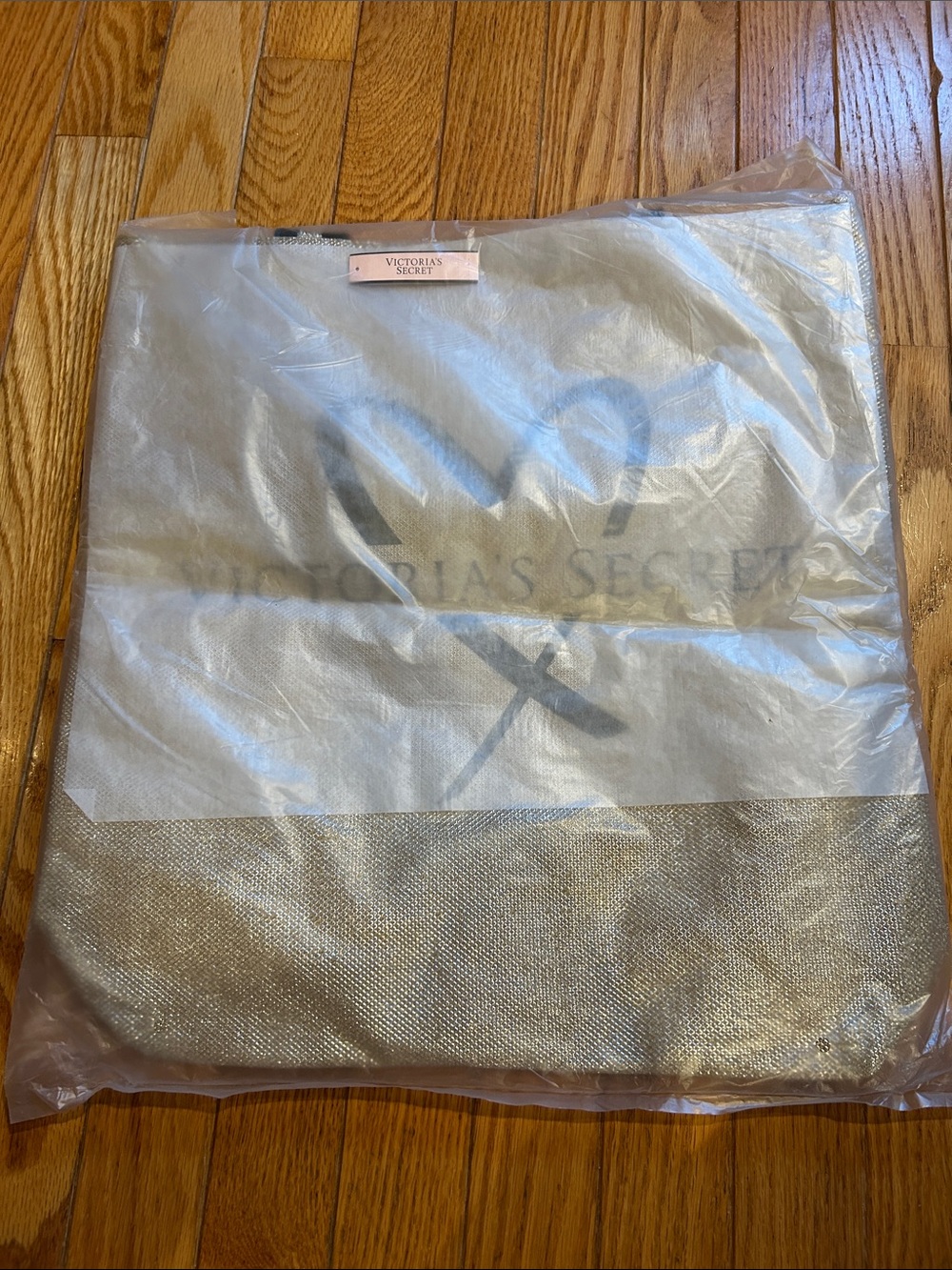 Victoria's Secret Metallic gold and black tote